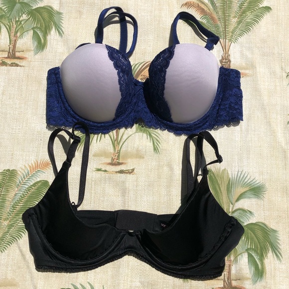 Victoria's Secret Other - 🌸Bundle Victoria Secret 32C bra’s, Black & Blue.